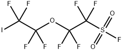 1,1,2,2-テトラフルオロ-2-(1,1,2,2-テトラフルオロ-2-ヨードエトキシ)エタンスルホン酸フルオリド 化学構造式