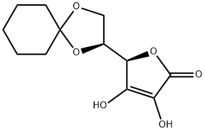 (+)-5,6-O-环亚己基-L-抗坏血酸 结构式