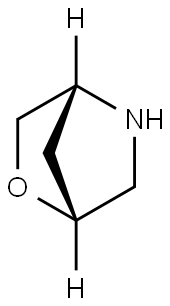 (1R,4R)-2-オキサ-5-アザビシクロ[2.2.1]ヘプタン 化学構造式