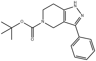 TERT-BUTYL 3-PHENYL-6,7-DIHYDRO-1H-PYRAZOLO[4,3-C]PYRIDINE-5(4H)-CARBOXYLATE Structure