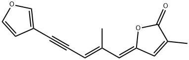 (5Z)-5-[(E)-2-Methyl-5-(3-furyl)-2-pentene-4-ynylidene]-3-methyl-2(5H)-furanone,6617-37-4,结构式