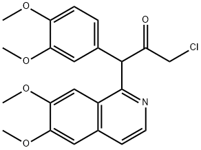 3-Chloro-1-(6,7-dimethoxyisoquinolin-1-yl)-1-(3,4-dimethoxyphenyl)-2-propanone 结构式