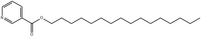 3-ピリジンカルボン酸ヘキサデシル 化学構造式