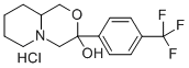 OCTAHYDRO-3-[4-(TRIFLUOROMETHYL)PHENYL]-PYRIDO[2,1-C][1,4]OXAZIN-3-OL HYDROCHLORIDE 化学構造式