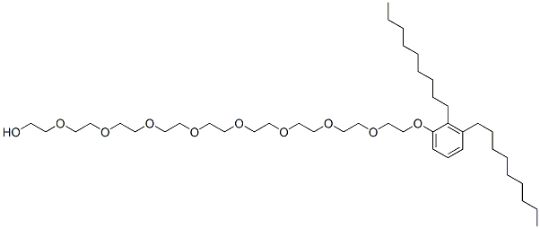 26-(ジノニルフェノキシ)-3,6,9,12,15,18,21,24-オクタオキサヘキサコサン-1-オール 化学構造式