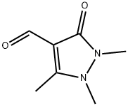 1H-Pyrazole-4-carboxaldehyde,  2,3-dihydro-1,2,5-trimethyl-3-oxo-,66181-69-9,结构式
