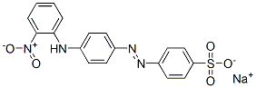 sodium 4-[[4-[(2-nitrophenyl)amino]phenyl]azo]benzenesulphonate,66214-46-8,结构式