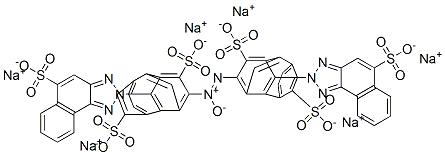 hexasodium 2,2'-[azoxybis[(2-sulphonato-4,1-phenylene)vinylene(3-sulphonato-4,1-phenylene)]]bis[-2H-naphtho[1,2-d]triazole-5-sulphonate],66214-50-4,结构式