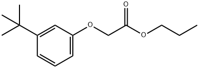 3-tert-ブチルフェノキシ酢酸プロピル 化学構造式