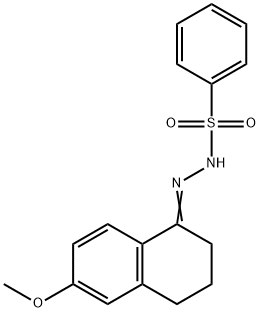 (E)-N'-(6-Methoxy-3,4-dihydronaphthalen-1(2H)-ylidene)benzenesulfonohydrazide 结构式