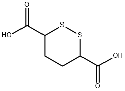 1,2-ジチアン-3,6-ジカルボン酸 化学構造式