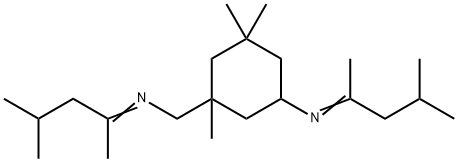 N-(1,3-ジメチルブチリデン)-5-[(1,3-ジメチルブチリデン)アミノ]-1,3,3-トリメチルシクロヘキサンメタンアミン 化学構造式