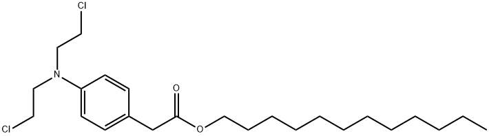 dodecyl 2-[4-[bis(2-chloroethyl)amino]phenyl]acetate Struktur