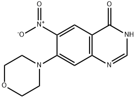 7-MORPHOLIN-4-YL-6-NITROQUINAZOLIN-4(3H)-ONE 化学構造式