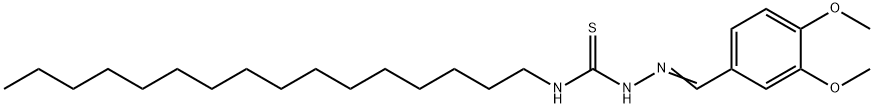 1-[(3,4-dimethoxyphenyl)methylideneamino]-3-hexadecyl-thiourea,6625-14-5,结构式