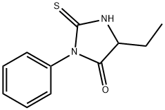5-エチル-3-フェニル-2-チオキソ-4-イミダゾリジノン 化学構造式
