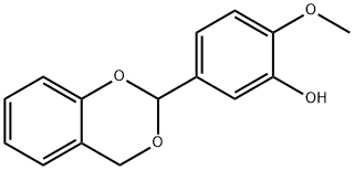 2-(3-ヒドロキシ-4-メトキシフェニル)-4H-1,3-ベンゾジオキシン 化学構造式