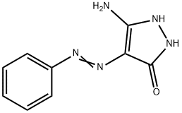 3-AMINO-5-HYDROXY-4-PHENYLAZOPYRAZOLE,6627-93-6,结构式