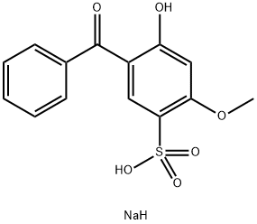 2-ヒドロキシ-4-メトキシ-5-(ソジオオキシスルホニル)ベンゾフェノン 化学構造式