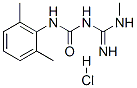 N-(2,6-xylyl)-N'-[imino(methylamino)methyl]urea hydrochloride Struktur