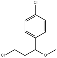 1-クロロ-4-(3-クロロ-1-メトキシプロピル)ベンゼン 化学構造式