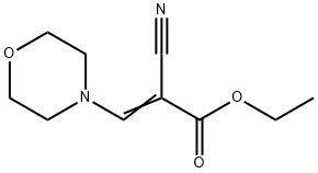 2-Cyano-3-(4-morpholinyl)-2-propenoic acid ethyl ester 化学構造式