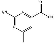 2-アミノ-6-メチルピリミジン-4-カルボン酸 化学構造式
