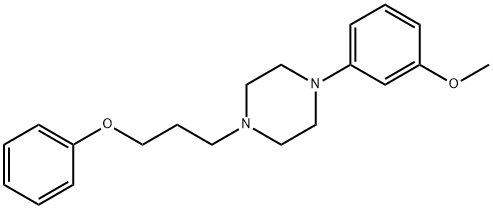1-(m-メトキシフェニル)-4-(3-フェノキシプロピル)ピペラジン 化学構造式