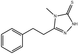 4-甲基-5-苯乙基-4H-[1,2,4]三唑-3-硫醇 结构式