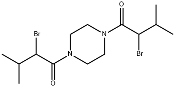 2-bromo-1-[4-(2-bromo-3-methyl-butanoyl)piperazin-1-yl]-3-methyl-butan -1-one,6632-82-2,结构式
