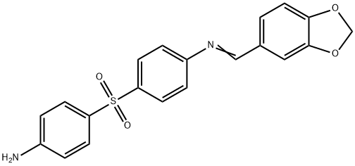 4-[4-(benzo[1,3]dioxol-5-ylmethylideneamino)phenyl]sulfonylaniline,6632-83-3,结构式