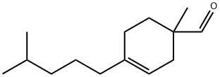1-メチル-4-(4-メチルペンチル)-3-シクロヘキセン-1-カルボアルデヒド 化学構造式