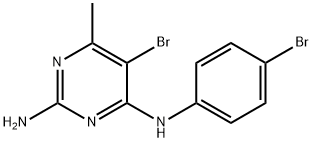 5-bromo-N4-(4-bromo-phenyl)-6-methyl-pyrimidine-2,4-diamine 结构式