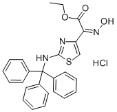 (Z)-[2-(三苯甲基氨基)噻唑-4-基](羟基亚氨基)乙酸乙酯 盐酸盐, 66339-00-2, 结构式