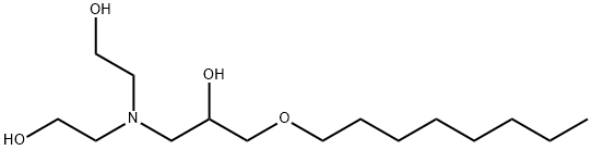 1-[bis(2-hydroxyethyl)amino]-3-(octyloxy)propan-2-ol,66354-56-1,结构式