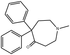 1-methyl-5,5-diphenyl-azepan-4-one 化学構造式