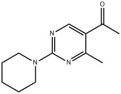 1-[4-メチル-2-(1-ピペリジニル)-5-ピリミジニル]エタノン 化学構造式