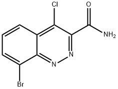 8-bromo-4-chlorocinnoline-3-carboxamide,663948-25-2,结构式