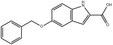 5-(ベンジルオキシ)-1H-インドール-2-カルボン酸 化学構造式