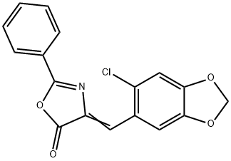 6641-76-5 4-[(6-chlorobenzo[1,3]dioxol-5-yl)methylidene]-2-phenyl-1,3-oxazol-5-o ne
