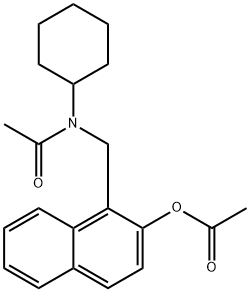 [1-[(acetyl-cyclohexyl-amino)methyl]naphthalen-2-yl] acetate 化学構造式