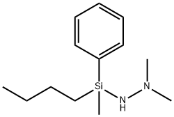 2-[Butyl(methyl)phenylsilyl]-1,1-dimethylhydrazine Struktur