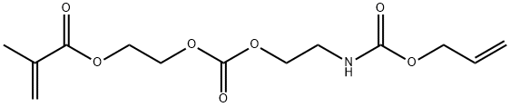 2-メチルプロペン酸4,9-ジオキソ-3,5,10-トリオキサ-8-アザ-12-トリデセン-1-イル 化学構造式