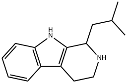 2,3,4,9-テトラヒドロ-1-イソブチル-1H-ピリド[3,4-b]インドール 化学構造式