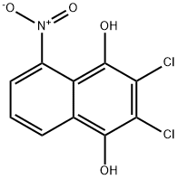 1,4-Naphthalenediol,  2,3-dichloro-5-nitro- Structure