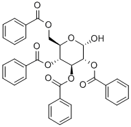 2,3,4,6-Tetra-O-benzoyl-a-D-glucopyranose Structure