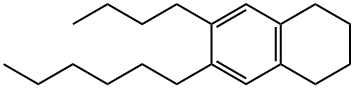 1,2,3,4-Tetrahydro-6-butyl-7-hexylnaphthalene Structure