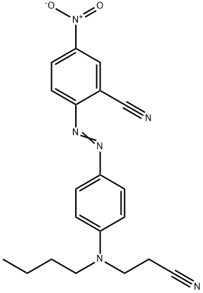 2-[[4-[бутил(2-цианоэтил)амино]фенил]азо]-5-нитробензонитрил структура