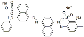 4-Phenylamino-4'-[(4-methyl-3-sodiosulfophenyl)azo][1,1'-azobisnaphthalene]-5-sulfonic acid sodium salt 结构式
