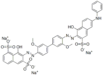 6655-96-5 trisodium 8-hydroxy-7-[[4'-[[1-hydroxy-6-(phenylamino)-3-sulphonato-2-naphthyl]azo]-3,3'-dimethoxy[1,1'-biphenyl]-4-yl]azo]naphthalene-1,6-disulphonate